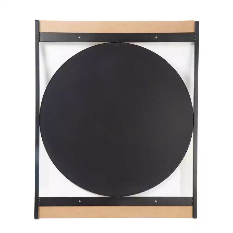 30-Inch Metal Round Farmhouse Wall Mirror, No Assembly Required