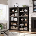 Libreria a 5 ripiani in stile rustico con mensole aperte, 31,4 x 12,7 x 67,4 pollici