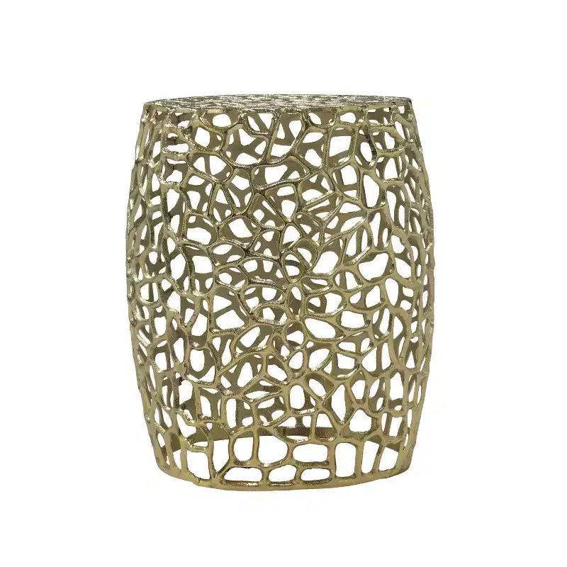 Modern Aluminum Drum Shape End Table