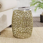 Christopher Knight Home Theresa Modern Aluminum Drum Shape End Table
