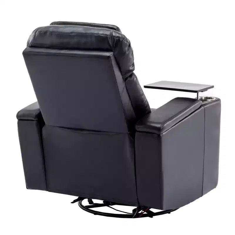 270-Degree Power Swivel Recliner with LED Lights, 360-Degree Tray Table, and USB Port