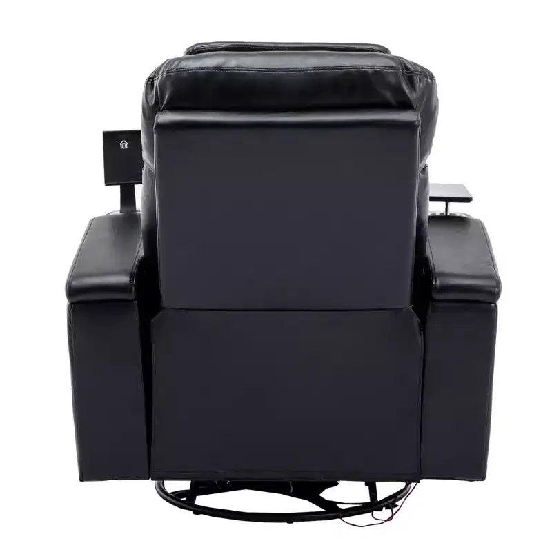 270-Degree Power Swivel Recliner with LED Lights, 360-Degree Tray Table, and USB Port