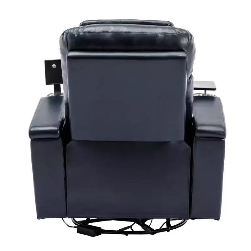 270-Degree Power Swivel Recliner with LED Lights, 360-Degree Tray Table, and USB Port