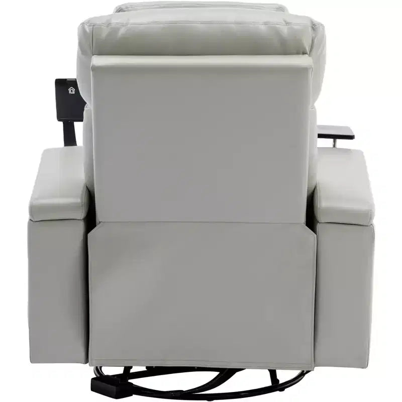 270-Degree Power Swivel Recliner with LED Lights, 360-Degree Tray Table, and USB Port