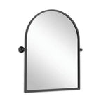 Specchio da appendere ad arco angolare in ferro nero, 91 x 61 x 4 cm