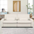 MUUEGM 89 Square Arm Corduroy Sofa| Upholstered Sofa with Deep Seat, Washable Cover, Removable Cushions