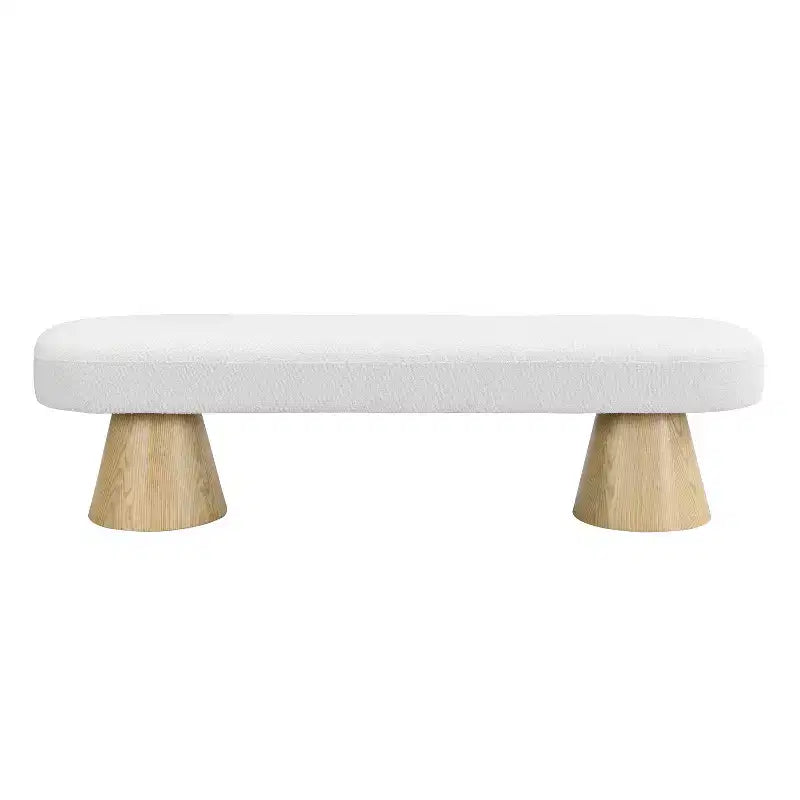 64-Inch Modern Boucle Upholstered Dining Bench