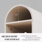 Libreria ad arco stile rustico con ripiani regolabili e ripiano espositivo aperto