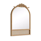 Specchio rettangolare a figura intera con cornice in metallo nero, 69x30 pollici