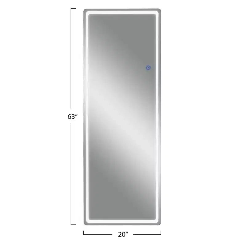 69x30 Inch Rectangular Metal Framed Full-Length Mirror in Black