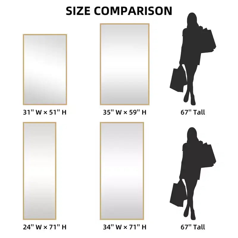 69x30 Inch Black Metal Frame Full-Length Mirror with Window Pane Design