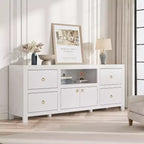 TV Stand for 75/80 Inch TVs, Entertainment Center with Storage & Shelf, TV Consoles Stands