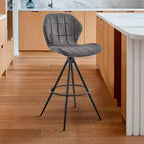 GDFStudio Gramiria 26 Fabric Swivel Counter Height Bar Stool