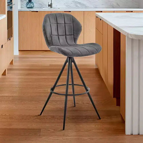 GDFStudio Gramiria 26 Fabric Swivel Counter Height Bar Stool