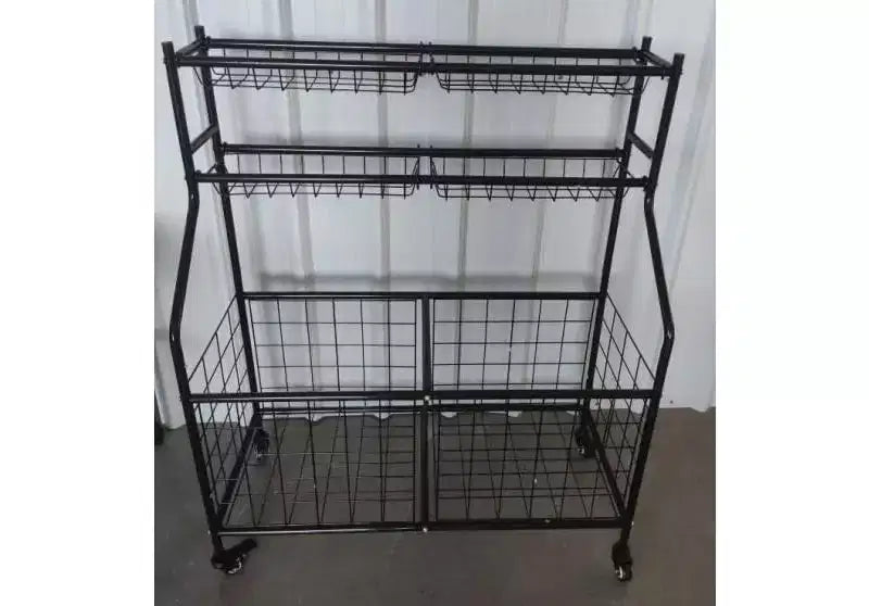 Rolling Ball Cart with Wheels for Sports Equipment and Garage Storage