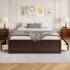 FAMYYT Queen Size Wood Platform Bed with 6 Drawers, No Box Spring Required, Easy Assembly, Espresso