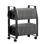 VEVOR Laptop Charging Cart, 32 Devices Mobile Open Charging Station with Wheels, for Tablet and Laptop Up to 15.6 in Screen Size, Black