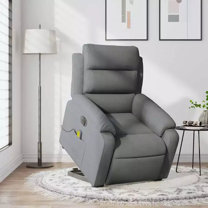 Stand-Up Massage Recliner Chair in Light Grey