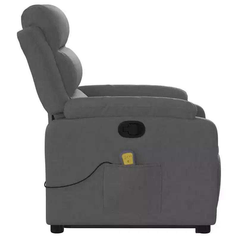 Stand-Up Massage Recliner Chair in Light Grey