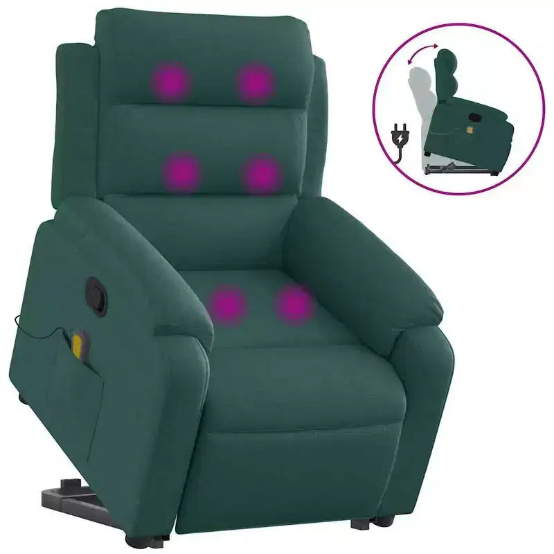 Stand-Up Massage Recliner Chair in Light Grey