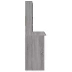 Scrivania in legno ingegnerizzato grigio cemento, 102,1 x 45 x 148,1 cm