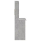 Scrivania in legno ingegnerizzato grigio cemento, 102,1 x 45 x 148,1 cm