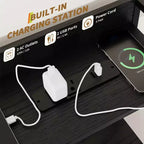 Cassettiera Intelligente con 11 Cassetti in Tessuto, Stazione di Ricarica e Luci LED RGB