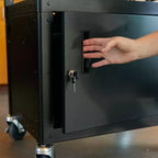 Carrello per Presentazioni Multimediali AV Mobile con Carrello di Ricarica a 12 Scomparti, Nero
