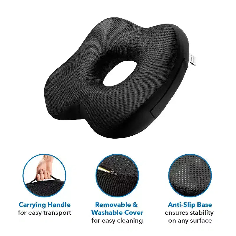 Ergonomic Office Seat Cushion with Memory Foam and Gel Filling